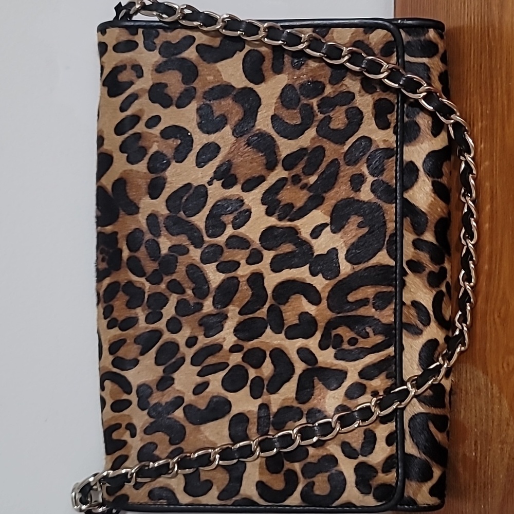 Guess Marciano leopard pony hair handbag